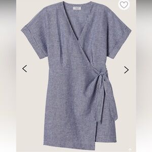 Hudson North Blue Striped Wrap Dress